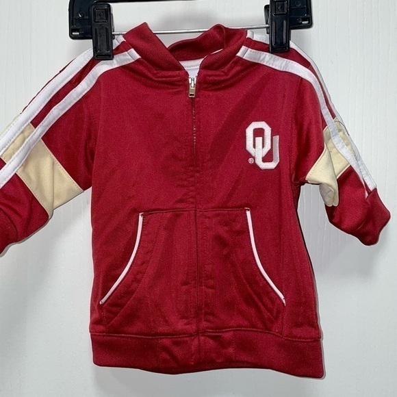 NCAA Sooners Oklahoma University Full Zip Jacket Infant 0-3 Months - Picture 1 of 3